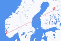 노르웨이발 스타방에르, 핀란드행 카야니 항공편