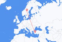 Flights from Denizli, Turkey to Sveg, Sweden