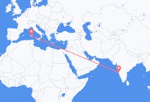 Vluchten van Goa, India naar Cagliari, Trento, Italië