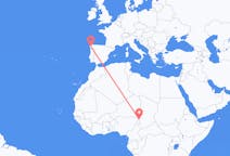 Flyreiser fra N Djamena, til Santiago de Compostela
