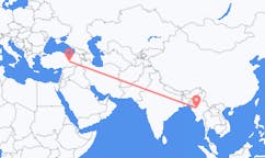 Flyg från Bagan, Myanmar (Burma) till Elazig, Turkiet