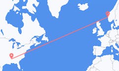 Flyg från Columbus, USA till Bergen, Norge