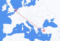 Flyrejser fra Denizli, Tyrkiet til Ostend, Belgien
