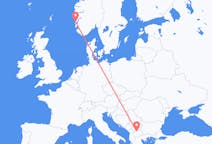 Loty z Skopje, Macedonia Północna do Storda, Norwegia