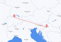 Flyg från Zagreb, Kroatien till Zürich, Schweiz