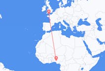 Flyg från Akure, Nigeria till Guernsey, Guernsey
