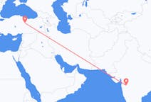 出发地 印度出发地 舍地目的地 土耳其錫瓦斯的航班