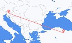 Fly fra Ljubljana til Tokat