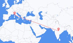 Flyreiser fra Nagpur, India til Bastia, Frankrike