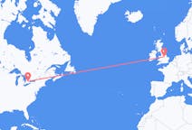 Flyg från Waterloo, Ontario, Kanada till Nottingham, England
