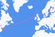 Vluchten van Norfolk, Verenigde Staten naar Kuopio, Finland