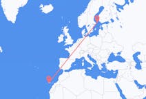 Vols de Mariehamn, îles Åland vers Saint-Sébastien de la Gomera, Espagne