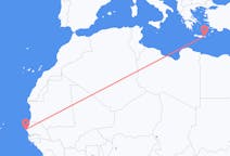 Flyreiser fra Dakar, til Sitia