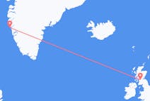 Flug frá Maniitsoq, Grænlandi til Glasgow, Skotlandi