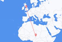 Flyrejser fra N Djamena, Tchad til Manchester, England