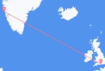 Flyg från Maniitsoq, Grönland till Southampton, England