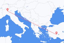 Flights from Milan, Italy to Isparta, Turkey