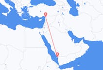 Flights from Jizan, Saudi Arabia to Hatay Province, Turkey