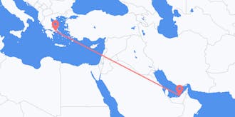 Flyreiser fra De forente arabiske emirater til Hellas