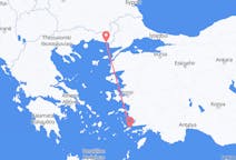 Vluchten van Kos, Griekenland naar Alexandroupolis, Griekenland