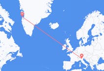 Flyg från Verona, Italien till Aasiaat, Grönland