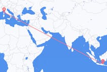 Flyg från Surabaya, Indonesien till Bastia, Frankrike