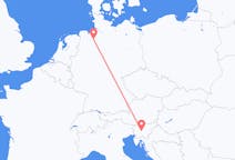 Flyg från Ljubljana, Slovenien till Bremen, Tyskland
