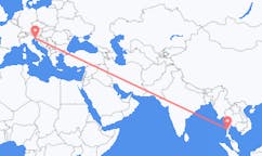 Flights from Bokpyin, Myanmar (Burma) to Trieste, Italy
