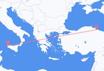 Flyg från Trapani, Italien till Samsun, Turkiet