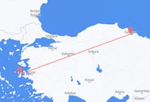 Flyreiser fra Samsun, Tyrkia til Khios, Hellas