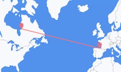 Flyreiser fra Kuujjuarapik, Canada til Bilbao, Spania