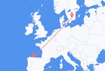 Flyreiser fra Växjö, Sverige til Santiago del Monte, Spania