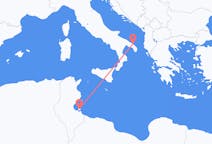 出发地 突尼斯杰尔巴岛目的地 意大利布林迪西的航班