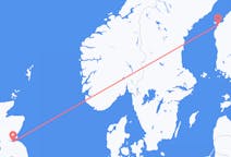핀란드발 바사, 스코틀랜드행 에든버러 항공편