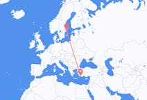 Vluchten van Stockholm, Zweden naar Dalaman, Turkije