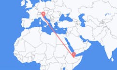 Flyreiser fra Jijiga, Etiopia til Rimini, Italia