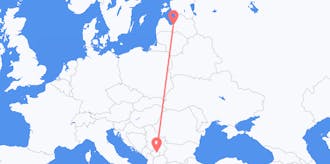 Flights from Kosovo to Latvia