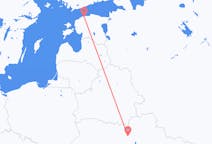 Vluchten van Kiev, Oekraïne naar Tallinn, Estland