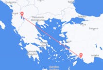 Loty z Ochryda, Macedonia Północna z Dalaman, Turcja