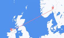 Vols depuis la ville de Donegal vers la ville d'Oslo