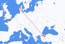 Flyreiser fra Kütahya, Tyrkia til Billund, Danmark