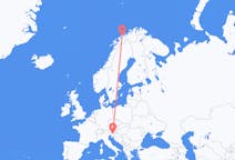 Flyg från Ljubljana, Slovenien till Tromsø, Norge