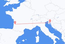 Flyrejser fra Rijeka, Kroatien til Bordeaux, Frankrig