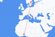 Flyreiser fra Lomé, Togo til Linköping, Sverige