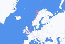 Vols de Leknes, Norvège pour Southampton, Angleterre