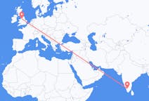 Flyreiser fra Coimbatore, India til Manchester, England