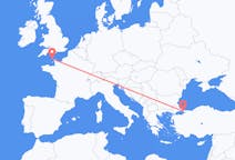 Flyreiser fra Alderney, Guernsey til Istanbul, Tyrkia