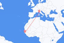 Flyrejser fra Bissau til Bastia