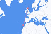 Vluchten van Lanzarote, Spanje naar Edinburgh, Schotland