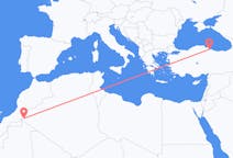 Loty z Tindouf, Algieria do Samsuna, Turcja